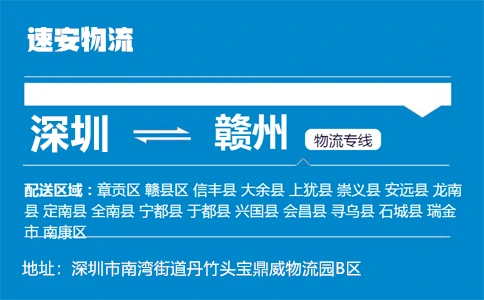 优质深圳到赣州物流专线