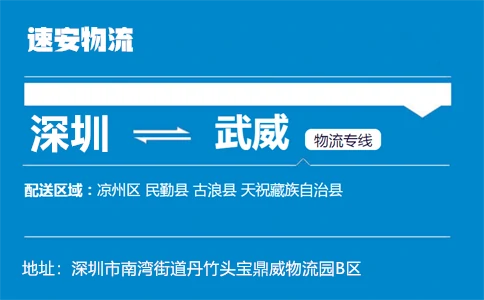 优质深圳到武威物流专线